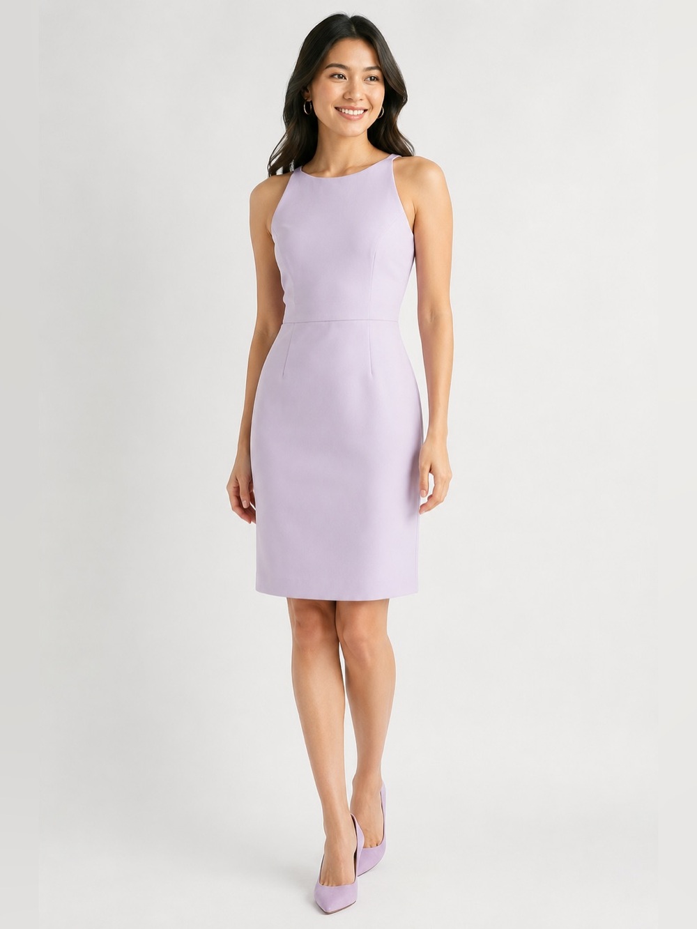 Banana Republic Lavender Sleeveless Sheath Dress Petite 4P